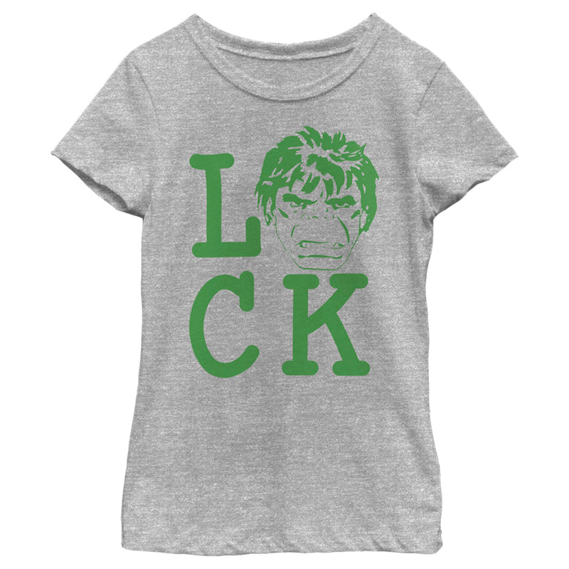 Girl's Marvel St. Patrick's Day Hulk Luck T-Shirt