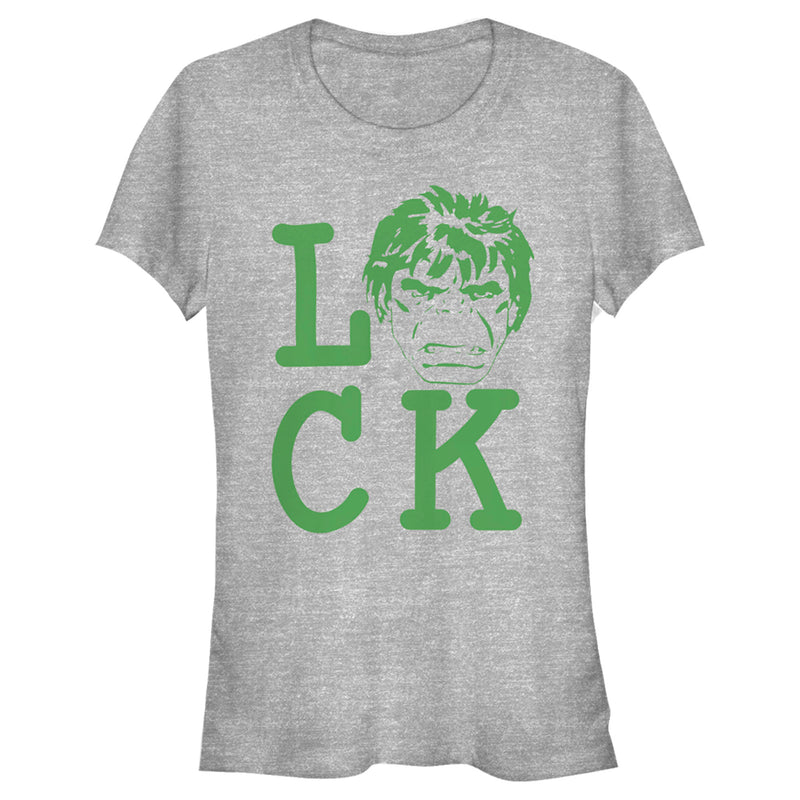 Junior's Marvel St. Patrick's Day Hulk Luck T-Shirt