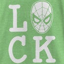 Girl's Marvel St. Patrick's Day Spider-Man Luck Mask T-Shirt