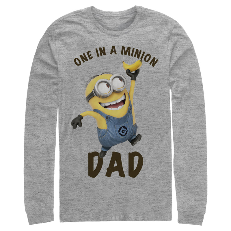 Men's Despicable Me Dave One in a Minion Dad Long Sleeve Shirt