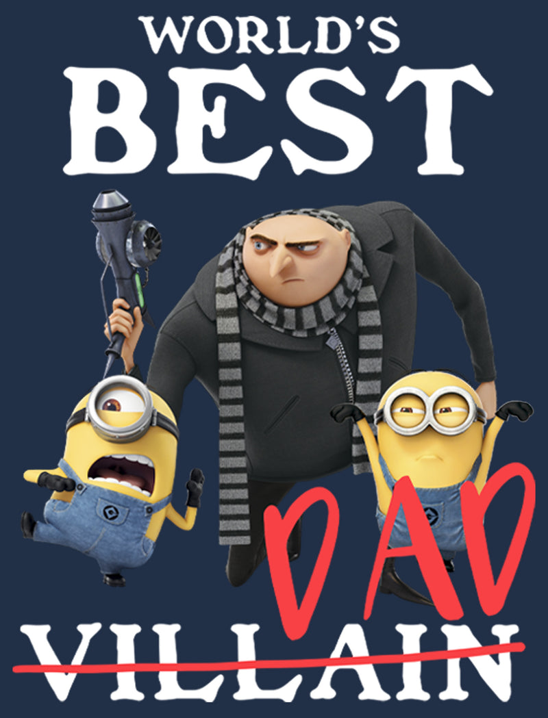 Men's Despicable Me World's Best Dad Gru and Minions Long Sleeve Shirt