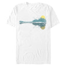 Men's Lost Gods Scenic Guitar Reflection Lake T-Shirt