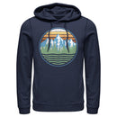 Men's Lost Gods Distressed Circle Mountain Pull Over Hoodie