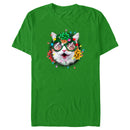 Men's Lost Gods Christmas Cat Wreath T-Shirt