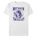 Men's Lost Gods Best Dad in the Galaxy Astronaut Distressed T-Shirt