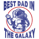 Men's Lost Gods Best Dad in the Galaxy Astronaut Distressed T-Shirt