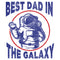 Men's Lost Gods Best Dad in the Galaxy Astronaut Distressed T-Shirt