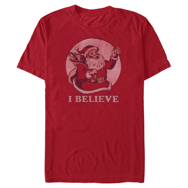 Men's Lost Gods I Believe Vintage Santa T-Shirt