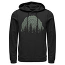 Men's Lost Gods Tree Stump Forest Silloutte Pull Over Hoodie