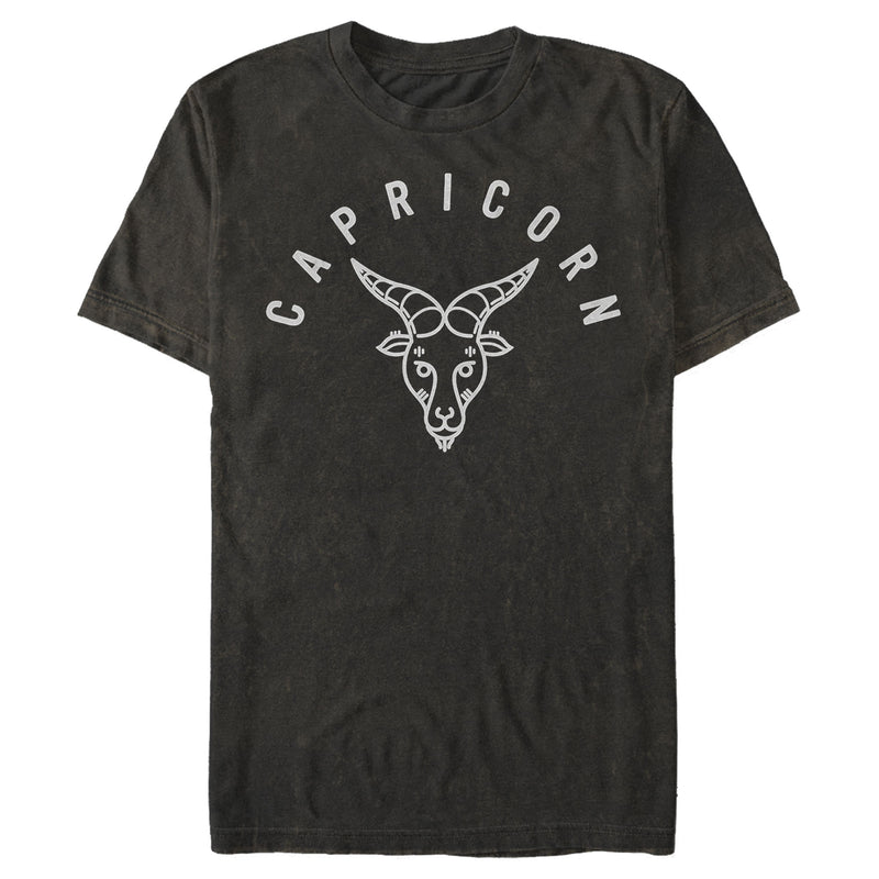 Men's Lost Gods Zodiac Capricorn Line Symbol T-Shirt