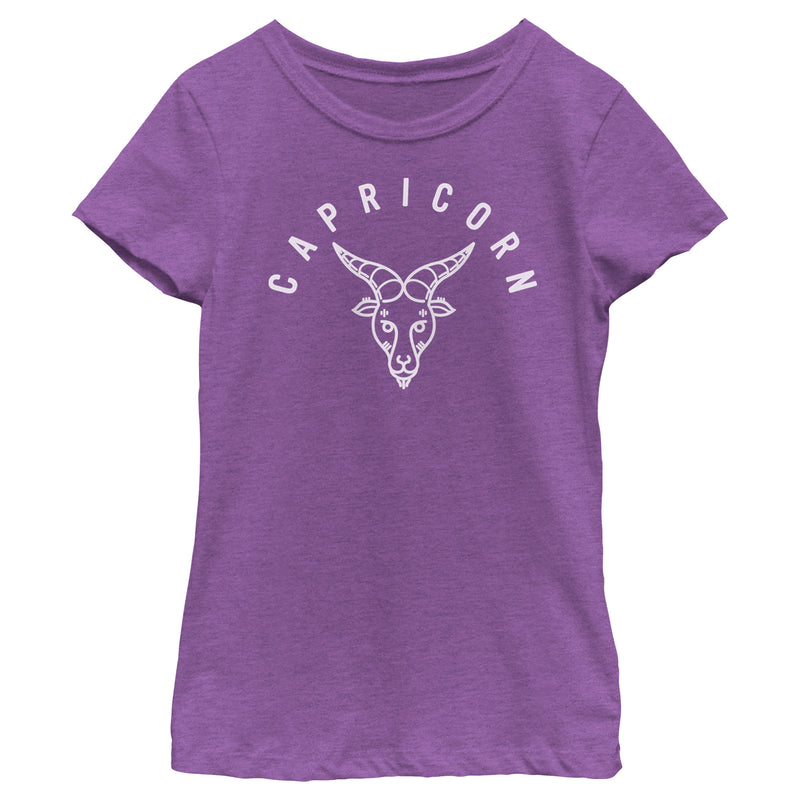 Girl's Lost Gods Zodiac Capricorn Line Symbol T-Shirt