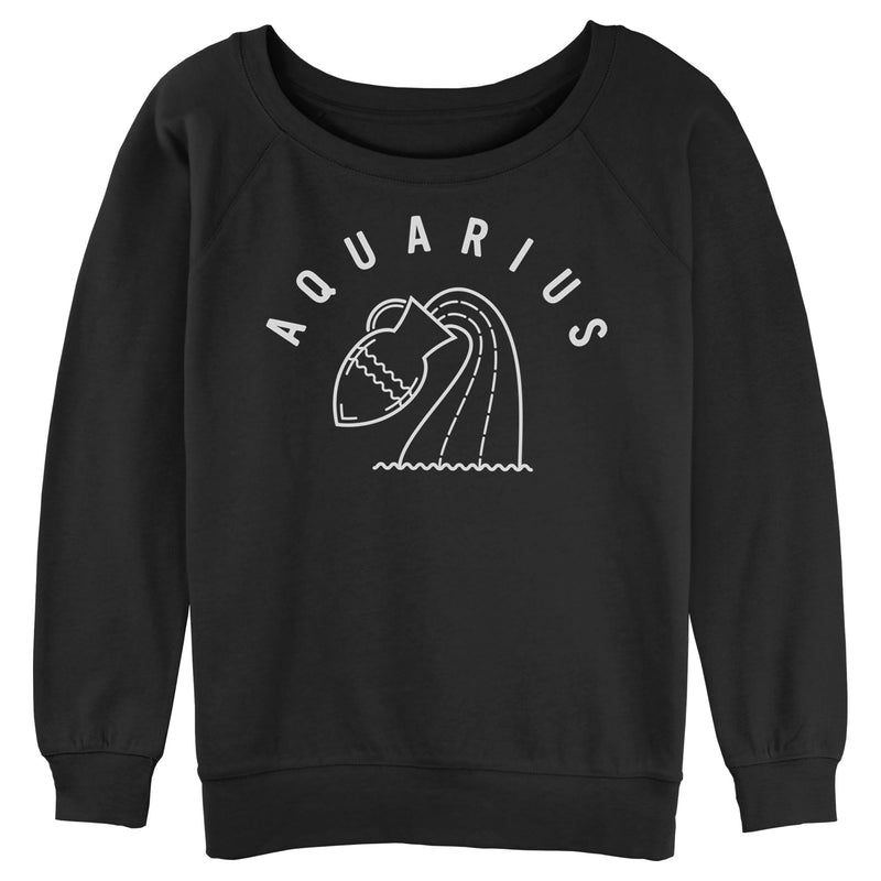 Junior's Lost Gods Zodiac Aquarius Symbol Sweatshirt