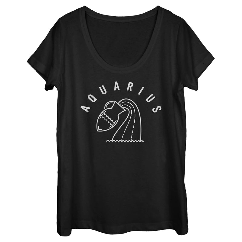 Women's Lost Gods Zodiac Aquarius Symbol T-Shirt