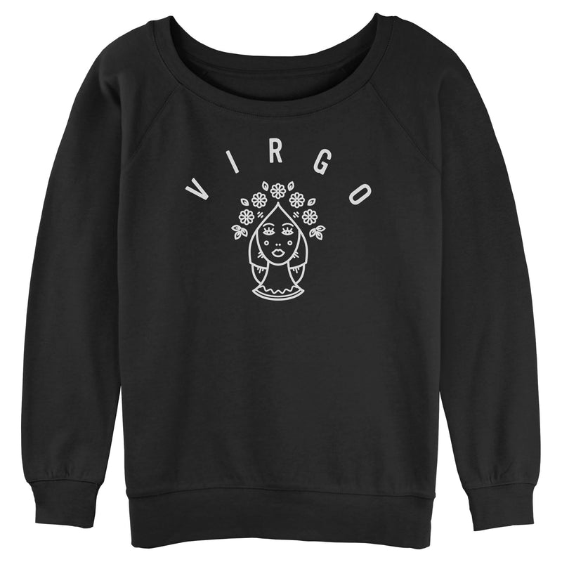 Junior's Lost Gods Zodiac Virgo Line Art Sweatshirt