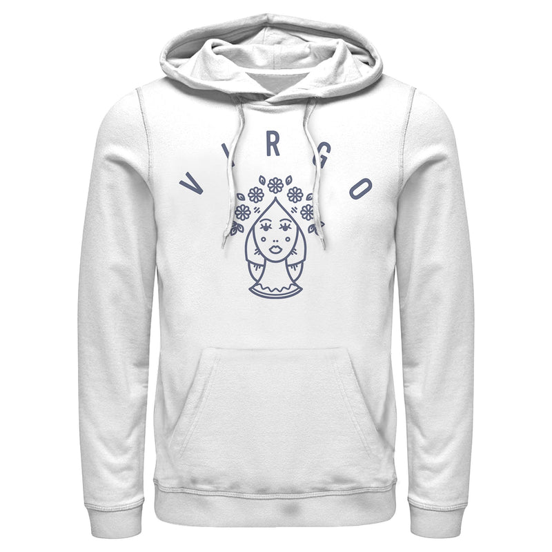 Men's Lost Gods Virgo Zodiac Line Art Pull Over Hoodie