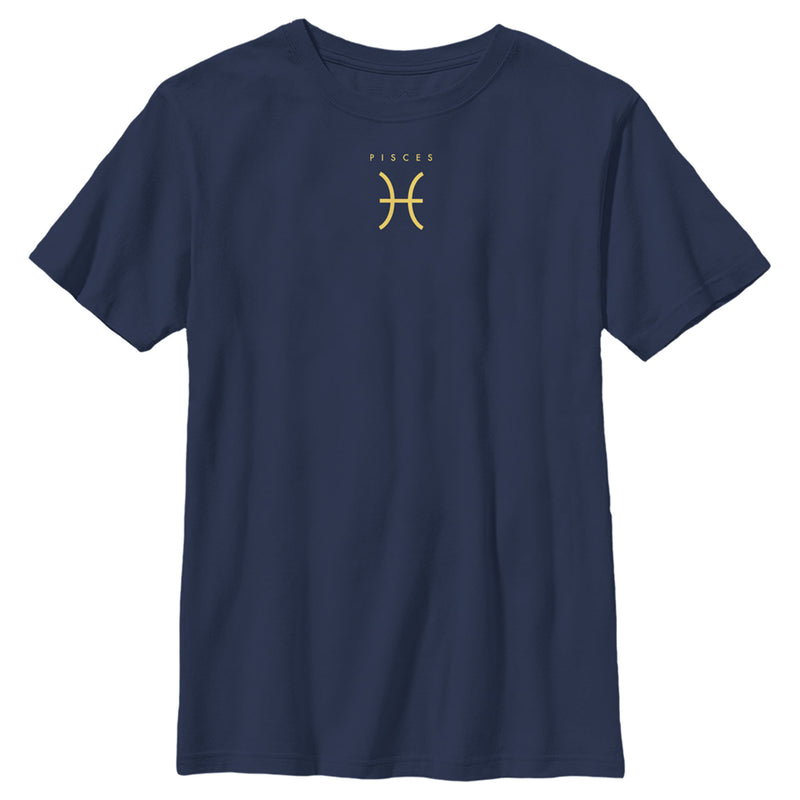 Boy's Lost Gods Pisces Zodiac Symbol T-Shirt