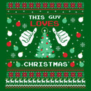 Men's Lost Gods This Guy Loves Christmas Sweater Print T-Shirt