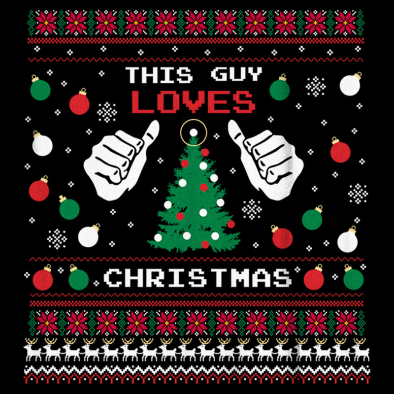 Boy's Lost Gods This Guy Loves Christmas Sweater Print T-Shirt