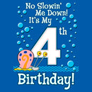 Toddler's SpongeBob SquarePants Gary No Slowin' Me Down It's my 4th Birthday T-Shirt