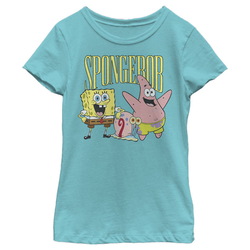 Girl's SpongeBob SquarePants Group Friends T-Shirt