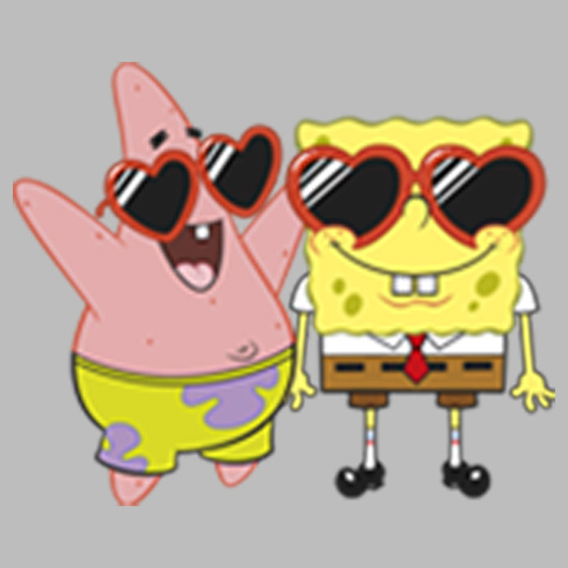 Girl's SpongeBob SquarePants Small Patrick in Heart-Shaped Sunglasses T-Shirt