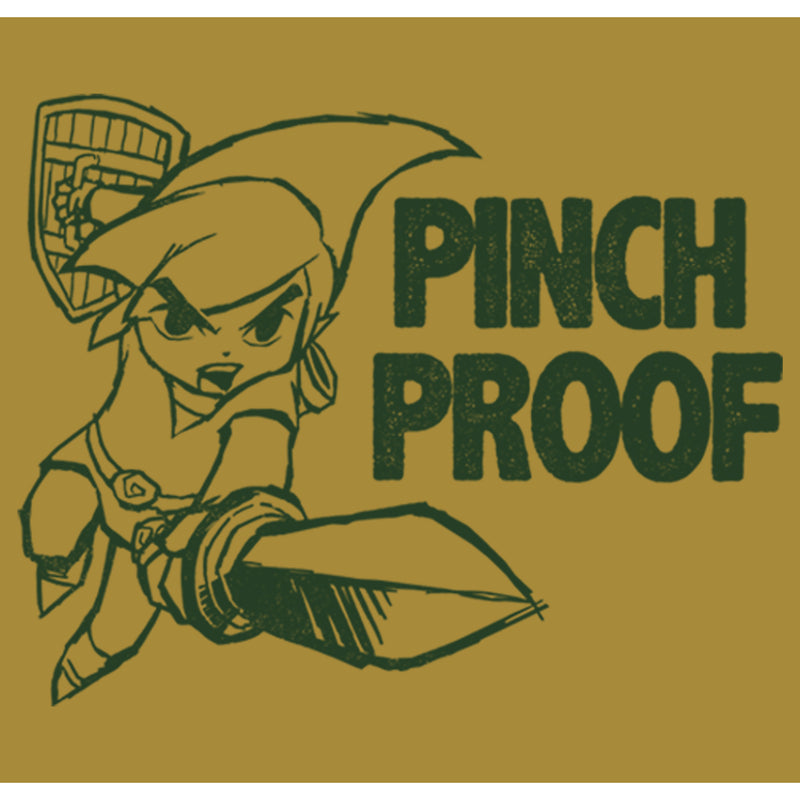 Junior's Nintendo Legend of Zelda St. Patrick's Day Link Pinch Proof Distressed Festival Muscle Tee