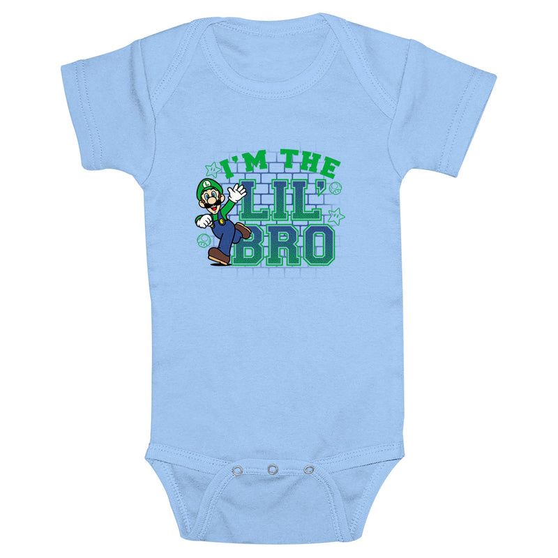 Infant's Nintendo I'm the Lil' Bro Luigi Onesie