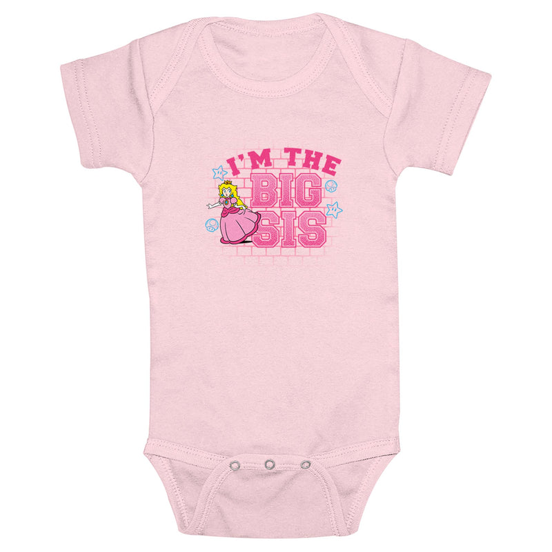 Infant's Nintendo I'm the Big Sis Peach Onesie