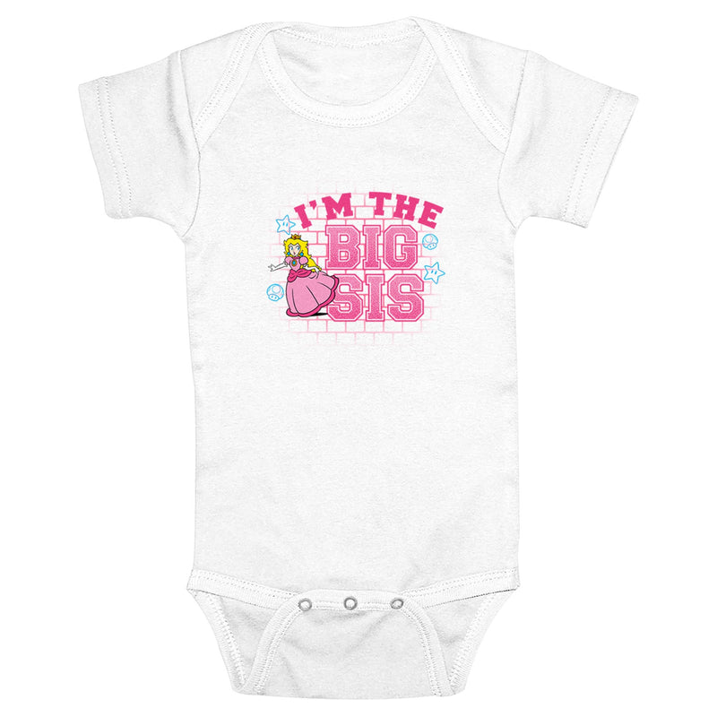 Infant's Nintendo I'm the Big Sis Peach Onesie