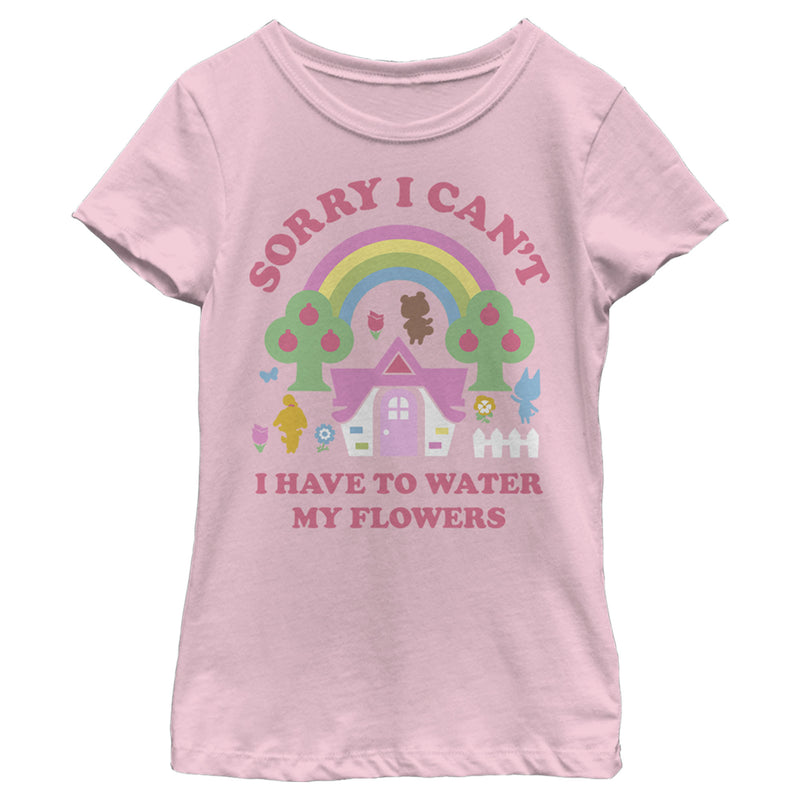 Girl's Nintendo Animal Crossing Water My Flowers T-Shirt
