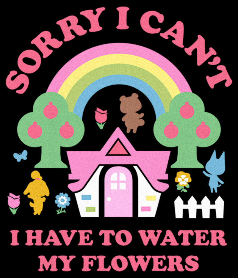 Girl's Nintendo Animal Crossing Sorry I Can't I Have to Water my Flowers T-Shirt