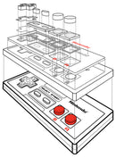 Men's Nintendo Schematic Retro NES Controller Baseball Tee