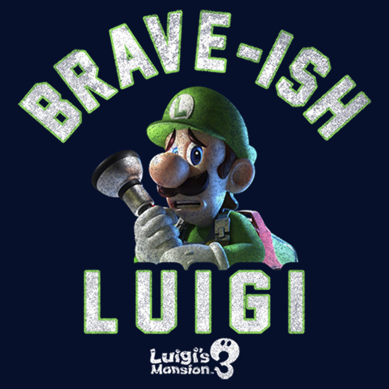 Men's Nintendo Brave-ish Luigi Pull Over Hoodie