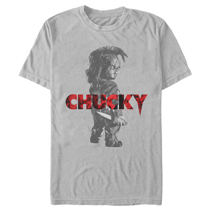 Men's Child's Play Black and White Portrait T-Shirt