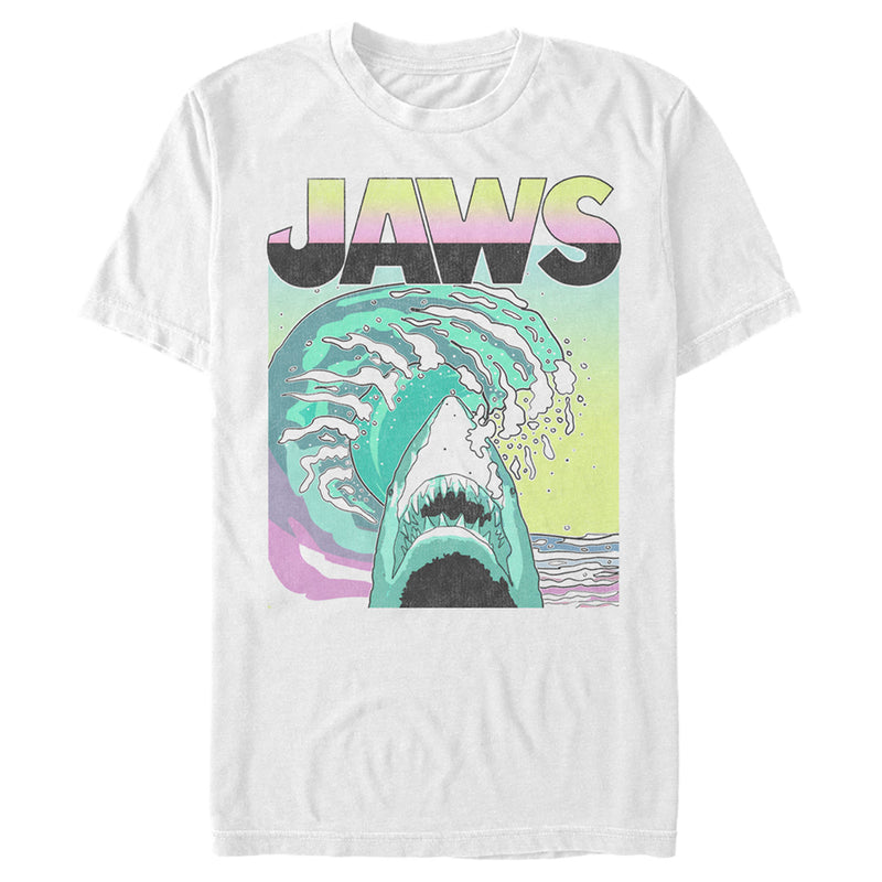 Men's Jaws 80s Colorful Wave T-Shirt