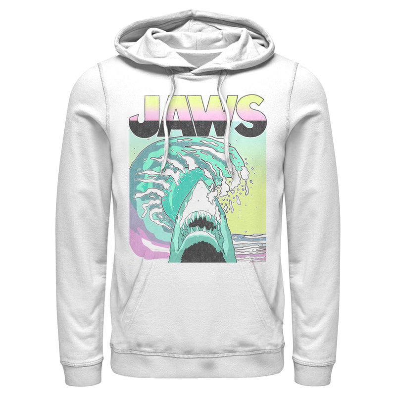 Men's Jaws 80s Colorful Wave Pull Over Hoodie