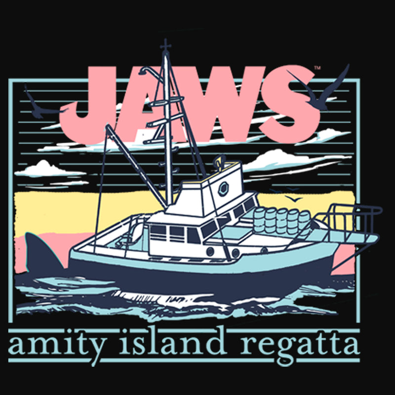 Men's Jaws Amity Island Regatta Boat Long Sleeve Shirt