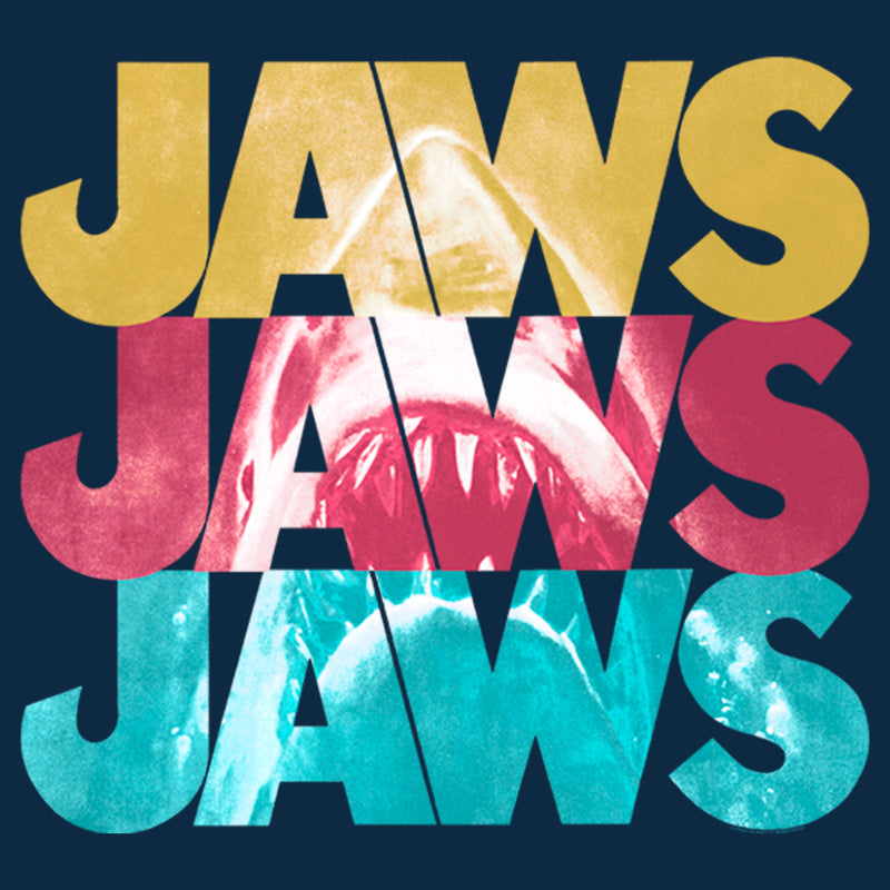 Boy's Jaws Stacked Movie Logo T-Shirt