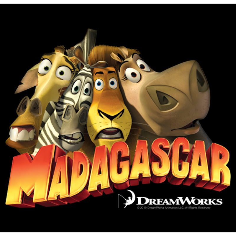 Boy's Madagascar Group Shot Classic Movie Logo T-Shirt