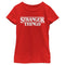 Girl's Stranger Things White Logo T-Shirt