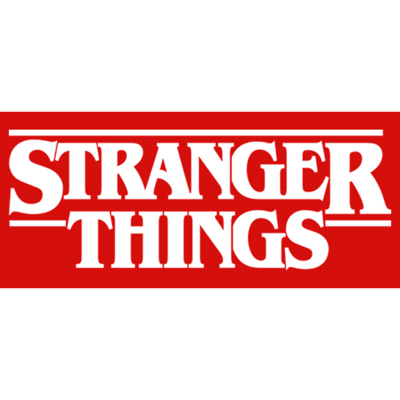 Girl's Stranger Things White Logo T-Shirt