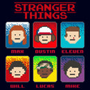 Toddler's Stranger Things Group Shot Pixel Portraits T-Shirt