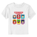 Toddler's Stranger Things Group Shot Pixel Portraits T-Shirt