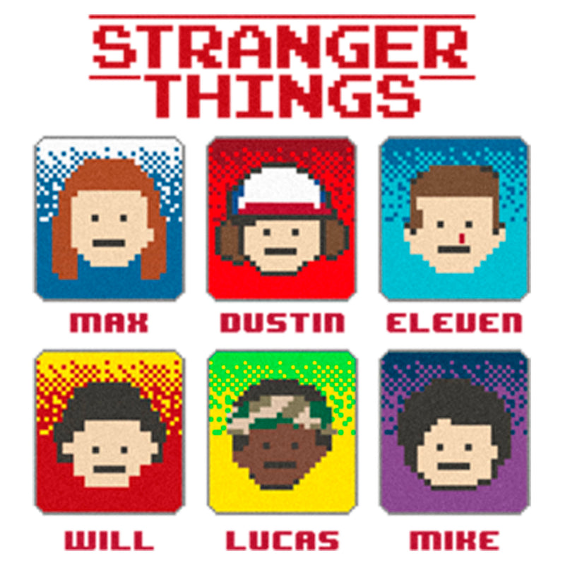 Infant's Stranger Things Group Shot 8-Bit Portraits Onesie