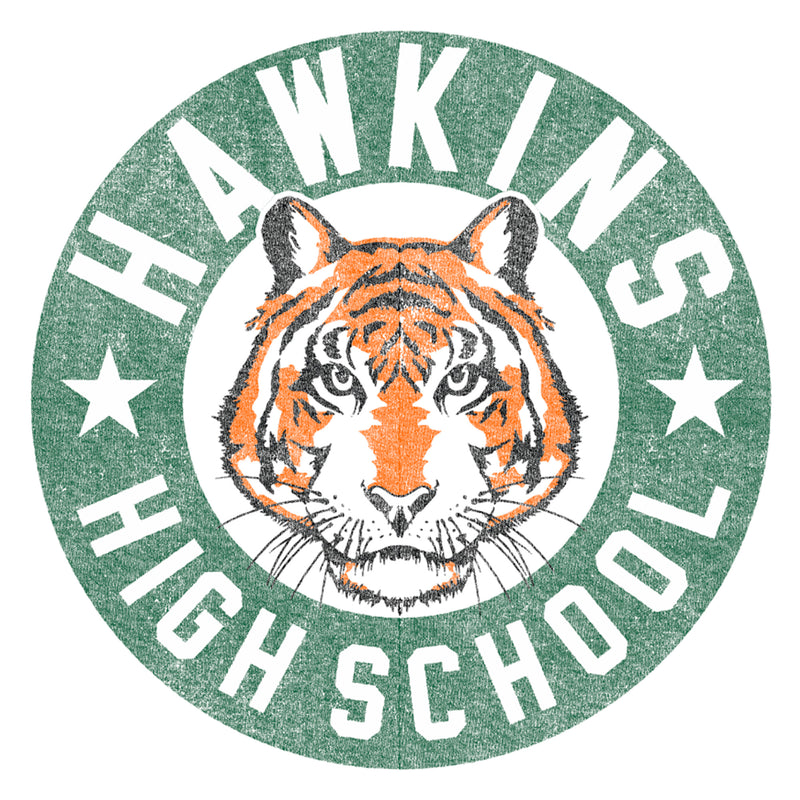 Men's Stranger Things Retro Hawkins High School Tiger Mascot T-Shirt