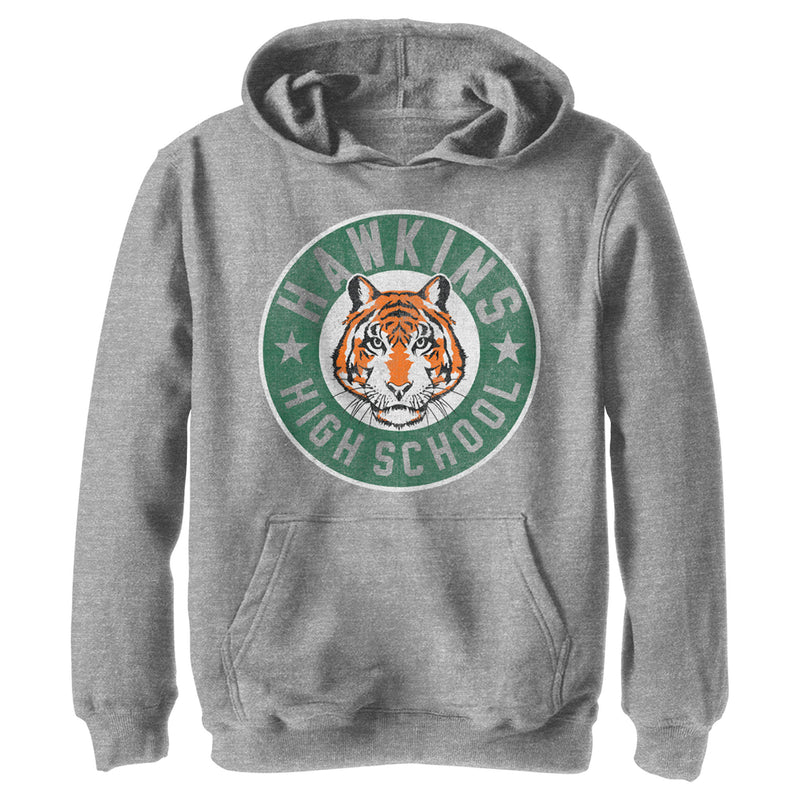 Boy's Stranger Things Retro Hawkins High School Tiger Mascot Pull Over Hoodie