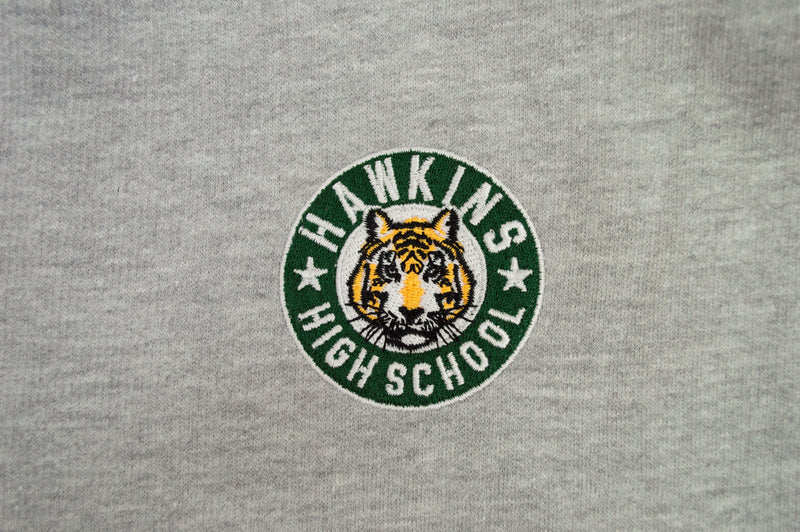 Men's Stranger Things Hawkins High School Embroidered Tiger Logo Sweatshirt