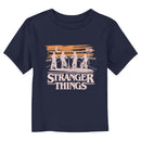 Toddler's Stranger Things Starry Bike Ride Sketch Logo T-Shirt