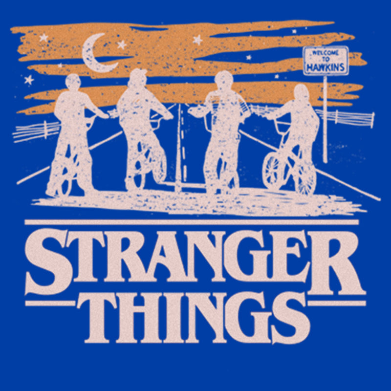 Toddler's Stranger Things Starry Bike Ride Sketch Logo T-Shirt