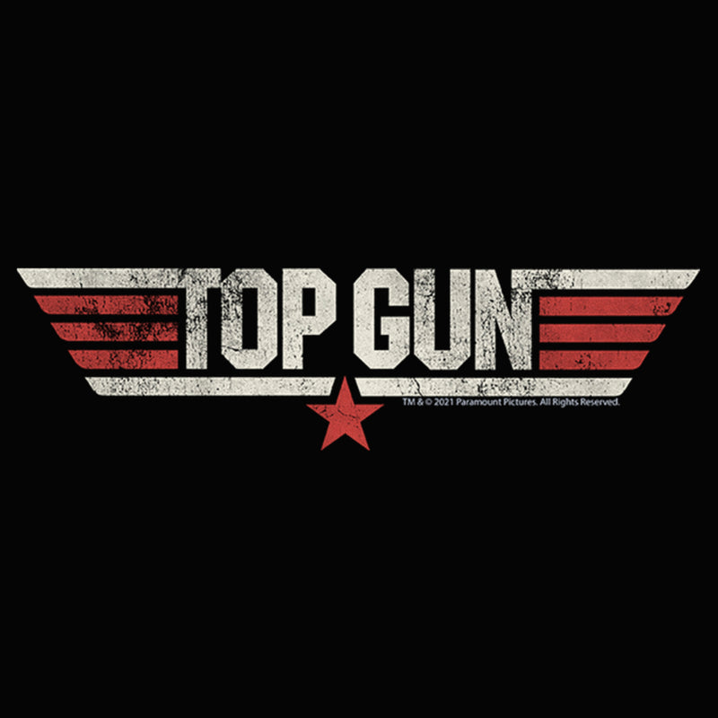 Junior's Top Gun Distressed Movie Logo Racerback Tank Top